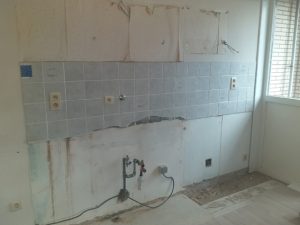Keuken monteren oude situatie