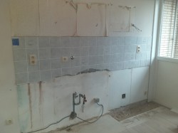 Keuken monteren oude situatie